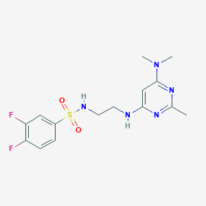 N-(2-{[6-(dimethylamino)-2-methyl-4-pyrimidinyl]amino}ethyl)-3,4-difluorobenzenesulfonamide