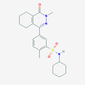 N-cyclohexyl-2-methyl-5-(3-methyl-4-oxo-3,4,5,6,7,8-hexahydrophthalazin-1-yl)benzenesulfonamide