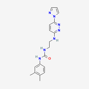 N-(3,4-dimethylphenyl)-N'-(2-{[6-(1H-pyrazol-1-yl)-3-pyridazinyl]amino}ethyl)urea