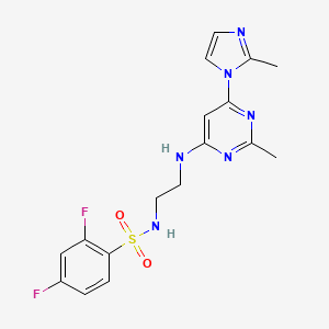 2,4-difluoro-N-(2-{[2-methyl-6-(2-methyl-1H-imidazol-1-yl)-4-pyrimidinyl]amino}ethyl)benzenesulfonamide