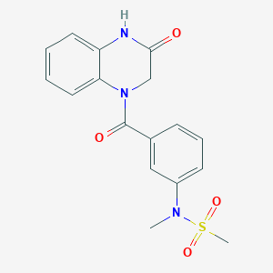 N-methyl-N-{3-[(3-oxo-3,4-dihydro-1(2H)-quinoxalinyl)carbonyl]phenyl}methanesulfonamide