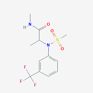 N~1~-methyl-N~2~-(methylsulfonyl)-N~2~-[3-(trifluoromethyl)phenyl]alaninamide