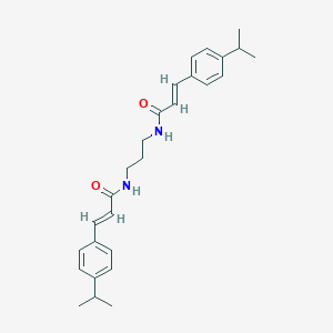 molecular formula C27H34N2O2 B448624 3-(4-isopropylphenyl)-N-(3-{[3-(4-isopropylphenyl)acryloyl]amino}propyl)acrylamide 