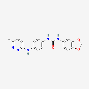 molecular formula C19H17N5O3 B4486244 N-1,3-benzodioxol-5-yl-N'-{4-[(6-methyl-3-pyridazinyl)amino]phenyl}urea 