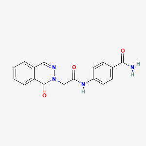 4-{[(1-oxo-2(1H)-phthalazinyl)acetyl]amino}benzamide