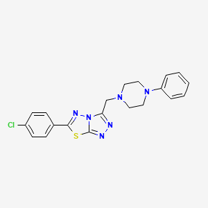 6-(4-chlorophenyl)-3-[(4-phenyl-1-piperazinyl)methyl][1,2,4]triazolo[3,4-b][1,3,4]thiadiazole