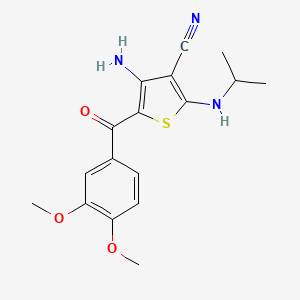 4-Amino-5-(3,4-dimethoxybenzoyl)-2-(propan-2-ylamino)thiophene-3-carbonitrile