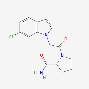 1-[(6-chloro-1H-indol-1-yl)acetyl]prolinamide