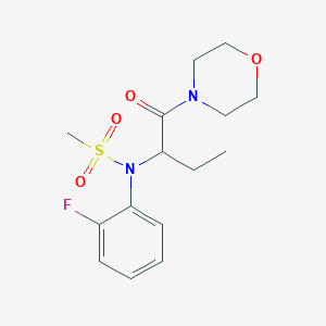 N-(2-fluorophenyl)-N-[1-(morpholin-4-yl)-1-oxobutan-2-yl]methanesulfonamide