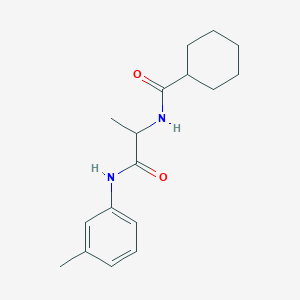 molecular formula C17H24N2O2 B4486377 N-{1-methyl-2-[(3-methylphenyl)amino]-2-oxoethyl}cyclohexanecarboxamide 