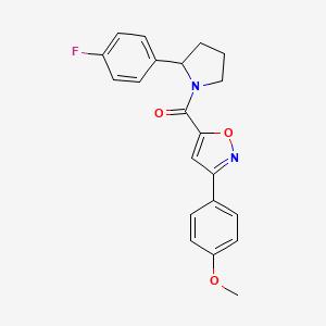 5-{[2-(4-fluorophenyl)-1-pyrrolidinyl]carbonyl}-3-(4-methoxyphenyl)isoxazole