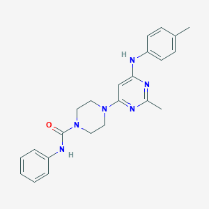 4-{2-methyl-6-[(4-methylphenyl)amino]pyrimidin-4-yl}-N-phenylpiperazine-1-carboxamide