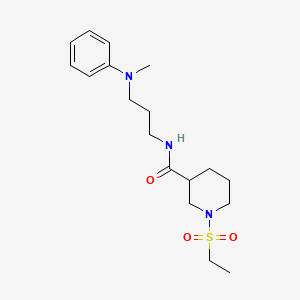 1-(ETHANESULFONYL)-N-{3-[METHYL(PHENYL)AMINO]PROPYL}PIPERIDINE-3-CARBOXAMIDE