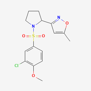 3-{1-[(3-chloro-4-methoxyphenyl)sulfonyl]-2-pyrrolidinyl}-5-methylisoxazole