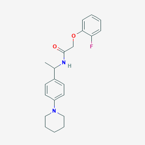 2-(2-fluorophenoxy)-N-{1-[4-(piperidin-1-yl)phenyl]ethyl}acetamide