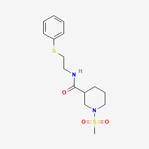 1-METHANESULFONYL-N-[2-(PHENYLSULFANYL)ETHYL]PIPERIDINE-3-CARBOXAMIDE