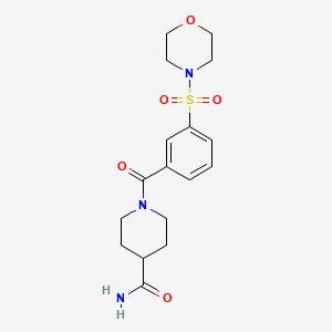 1-[3-(MORPHOLINE-4-SULFONYL)BENZOYL]PIPERIDINE-4-CARBOXAMIDE