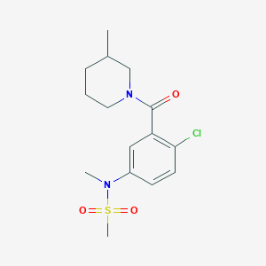 N-[4-chloro-3-(3-methylpiperidine-1-carbonyl)phenyl]-N-methylmethanesulfonamide