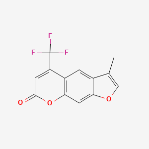 molecular formula C13H7F3O3 B4486445 3-methyl-5-(trifluoromethyl)-7H-furo[3,2-g]chromen-7-one 