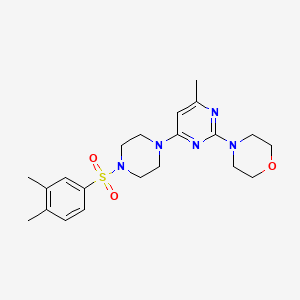 4-(4-{4-[(3,4-dimethylphenyl)sulfonyl]-1-piperazinyl}-6-methyl-2-pyrimidinyl)morpholine