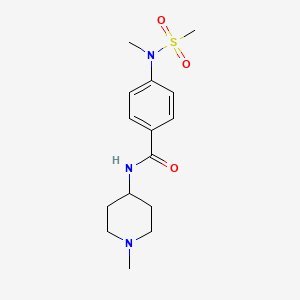 4-[methyl(methylsulfonyl)amino]-N-(1-methyl-4-piperidinyl)benzamide