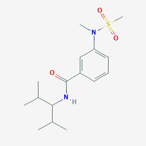 molecular formula C16H26N2O3S B4486548 N-(2,4-DIMETHYLPENTAN-3-YL)-3-(N-METHYLMETHANESULFONAMIDO)BENZAMIDE 