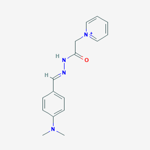 molecular formula C16H19N4O+ B448658 1-(2-{(2E)-2-[4-(dimethylamino)benzylidene]hydrazinyl}-2-oxoethyl)pyridinium 