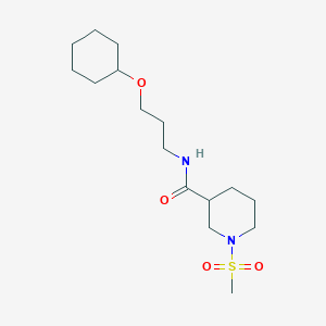 N-[3-(CYCLOHEXYLOXY)PROPYL]-1-METHANESULFONYLPIPERIDINE-3-CARBOXAMIDE