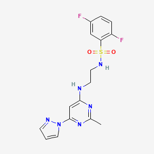 2,5-difluoro-N-(2-{[2-methyl-6-(1H-pyrazol-1-yl)-4-pyrimidinyl]amino}ethyl)benzenesulfonamide