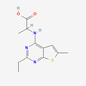 N-(2-ethyl-6-methylthieno[2,3-d]pyrimidin-4-yl)alanine