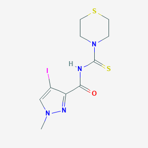 4-iodo-1-methyl-N-(4-thiomorpholinylcarbothioyl)-1H-pyrazole-3-carboxamide