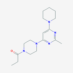 1-{4-[2-Methyl-6-(piperidin-1-YL)pyrimidin-4-YL]piperazin-1-YL}propan-1-one