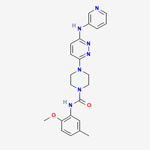 N-(2-methoxy-5-methylphenyl)-4-[6-(pyridin-3-ylamino)pyridazin-3-yl]piperazine-1-carboxamide