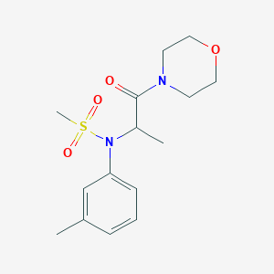 N-[1-methyl-2-(4-morpholinyl)-2-oxoethyl]-N-(3-methylphenyl)methanesulfonamide