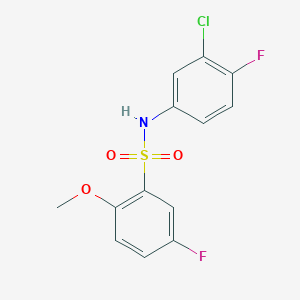 N-(3-CHLORO-4-FLUOROPHENYL)-5-FLUORO-2-METHOXYBENZENE-1-SULFONAMIDE