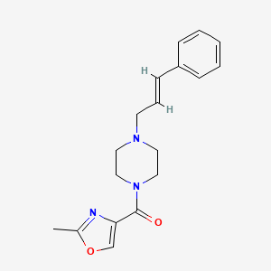 (2-methyl-1,3-oxazol-4-yl)-[4-[(E)-3-phenylprop-2-enyl]piperazin-1-yl]methanone