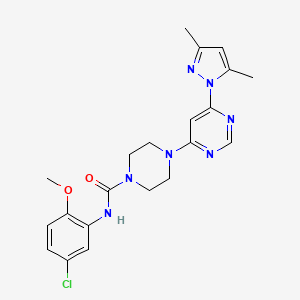 N-(5-chloro-2-methoxyphenyl)-4-[6-(3,5-dimethyl-1H-pyrazol-1-yl)-4-pyrimidinyl]-1-piperazinecarboxamide