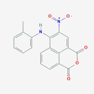 molecular formula C19H12N2O5 B448668 5-nitro-6-(2-toluidino)-1H,3H-benzo[de]isochromene-1,3-dione 