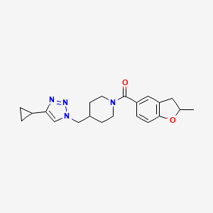 4-[(4-cyclopropyl-1H-1,2,3-triazol-1-yl)methyl]-1-[(2-methyl-2,3-dihydro-1-benzofuran-5-yl)carbonyl]piperidin