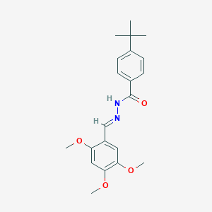 molecular formula C21H26N2O4 B448671 4-tert-butyl-N'-(2,4,5-trimethoxybenzylidene)benzohydrazide 