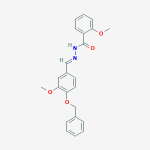 molecular formula C23H22N2O4 B448672 N'-[4-(benzyloxy)-3-methoxybenzylidene]-2-methoxybenzohydrazide 