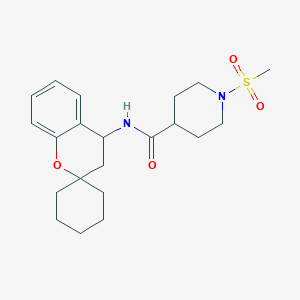 N-{3,4-DIHYDROSPIRO[1-BENZOPYRAN-2,1'-CYCLOHEXAN]-4-YL}-1-METHANESULFONYLPIPERIDINE-4-CARBOXAMIDE