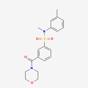 molecular formula C19H22N2O4S B4486743 N-methyl-N-(3-methylphenyl)-3-(4-morpholinylcarbonyl)benzenesulfonamide 