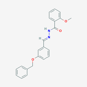 molecular formula C22H20N2O3 B448675 N'-(3-(Benzyloxy)benzylidene)-2-methoxybenzohydrazide 