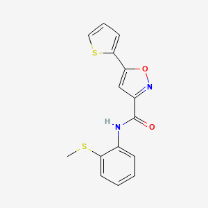 N-[2-(methylthio)phenyl]-5-(2-thienyl)-3-isoxazolecarboxamide