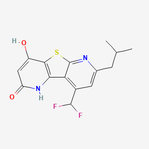 13-(difluoromethyl)-6-hydroxy-11-(2-methylpropyl)-8-thia-3,10-diazatricyclo[7.4.0.02,7]trideca-1(13),2(7),5,9,11-pentaen-4-one