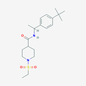 N-[1-(4-TERT-BUTYLPHENYL)ETHYL]-1-(ETHANESULFONYL)PIPERIDINE-4-CARBOXAMIDE