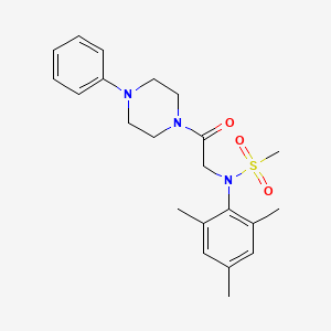 N-mesityl-N-[2-oxo-2-(4-phenyl-1-piperazinyl)ethyl]methanesulfonamide