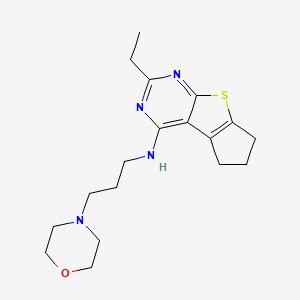 2-ethyl-N-[3-(4-morpholinyl)propyl]-6,7-dihydro-5H-cyclopenta[4,5]thieno[2,3-d]pyrimidin-4-amine