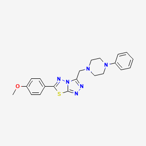 6-(4-methoxyphenyl)-3-[(4-phenyl-1-piperazinyl)methyl][1,2,4]triazolo[3,4-b][1,3,4]thiadiazole